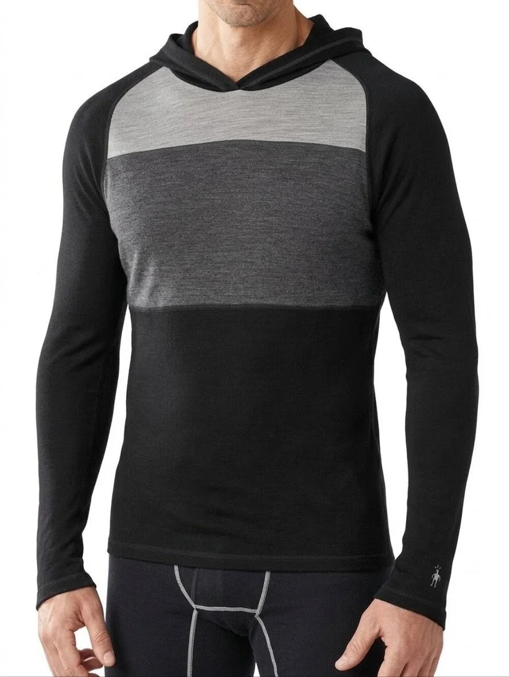 Smartwool Midweight 250 Color Block Pullover Baselayer Top Hoodie Sz L Merino